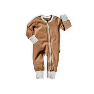 Little Bipsy 2-Way Zip Romper Nutmeg Brown Size 9-12 Months